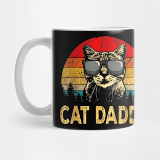 Mens Vintage Cat Daddy Funny Cat Lover Gift Cat Dad Fathers Mug